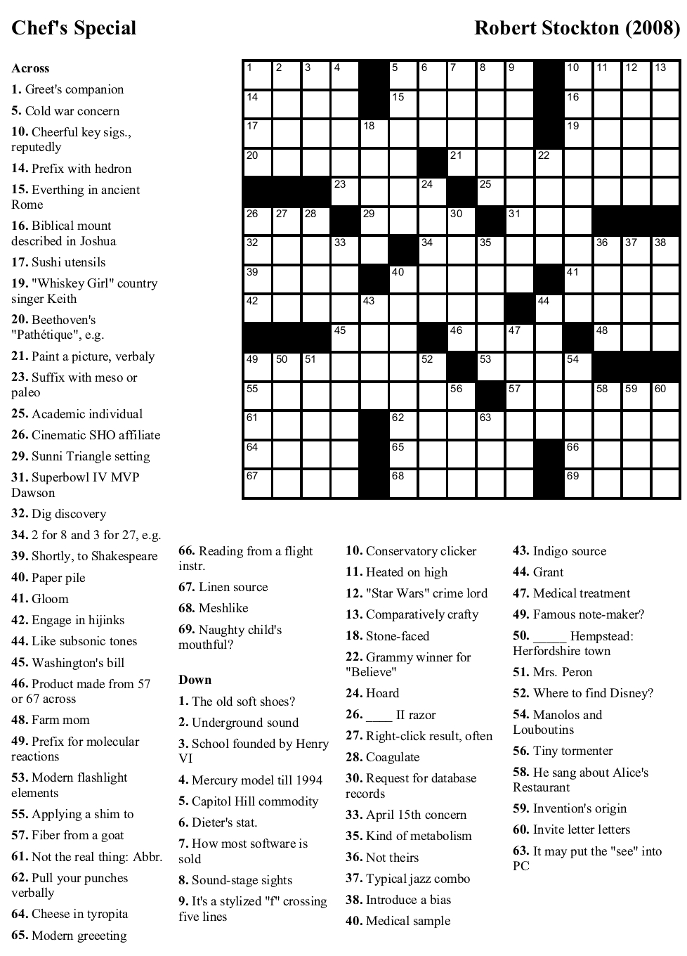 The New York Times Crossword Puzzle