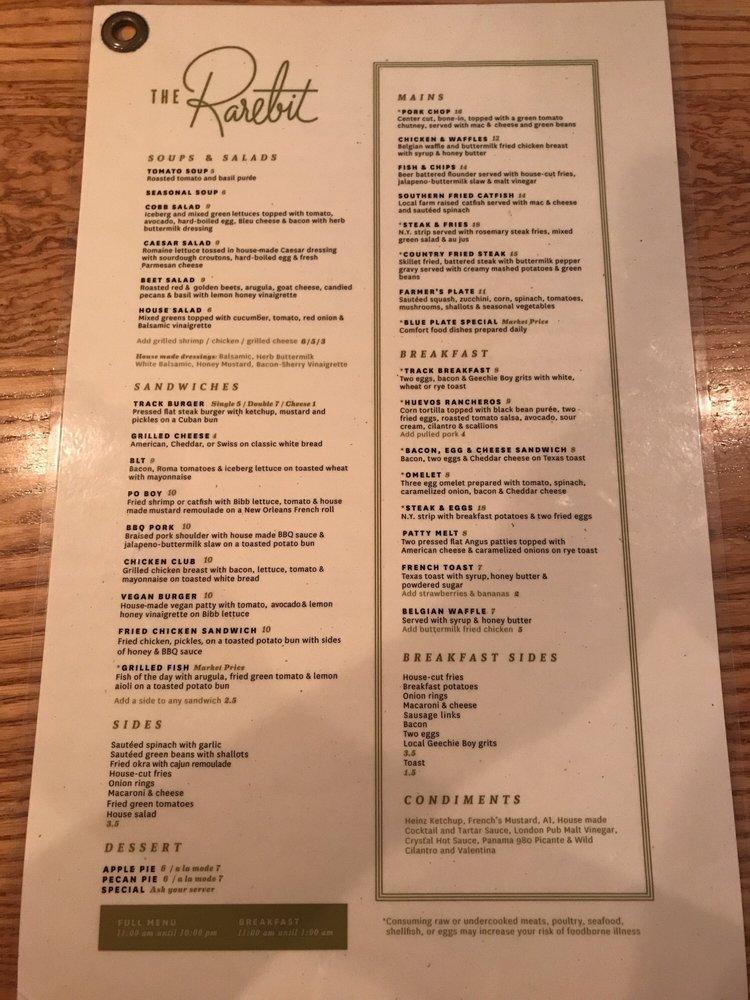 The Rarebit Charleston Restaurant Menu Prices And Reviews