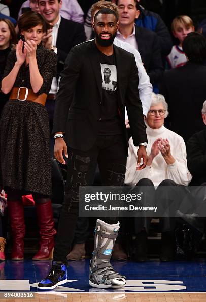 Tim Hardaway Jr Attends The Oklahoma City Thunder Vs New York Knicks