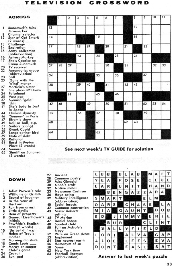 Tv Guide Classic Crossword Puzzles