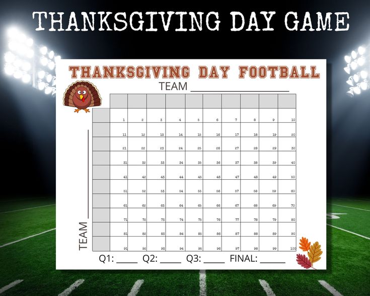 Ultimate Football Squares Game Sheet Editable Printable Pdf Download