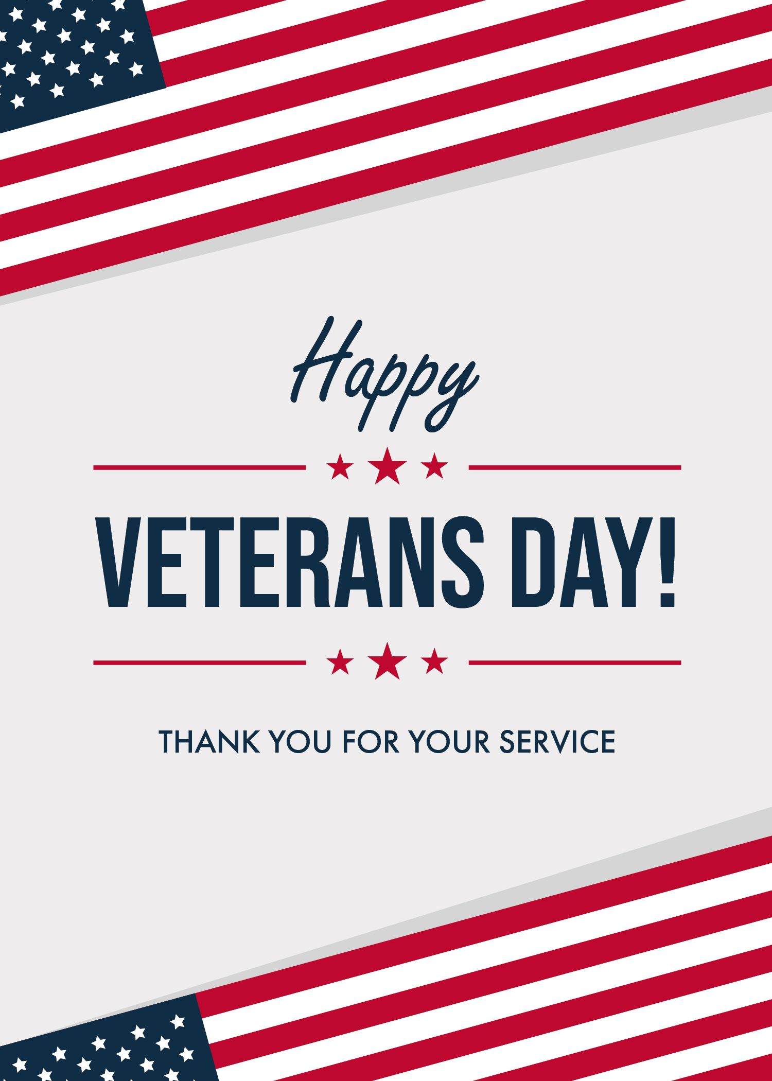 Veterans Day Menu Card Template Postermywall