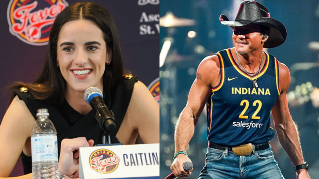 Video Tim Mcgraw Surprises Indiana Audience By Sporting Caitlin Clark