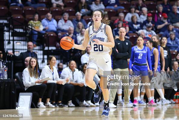 Villanova Wildcats Forward Maddy Siegrist Grabs A Rebound During The