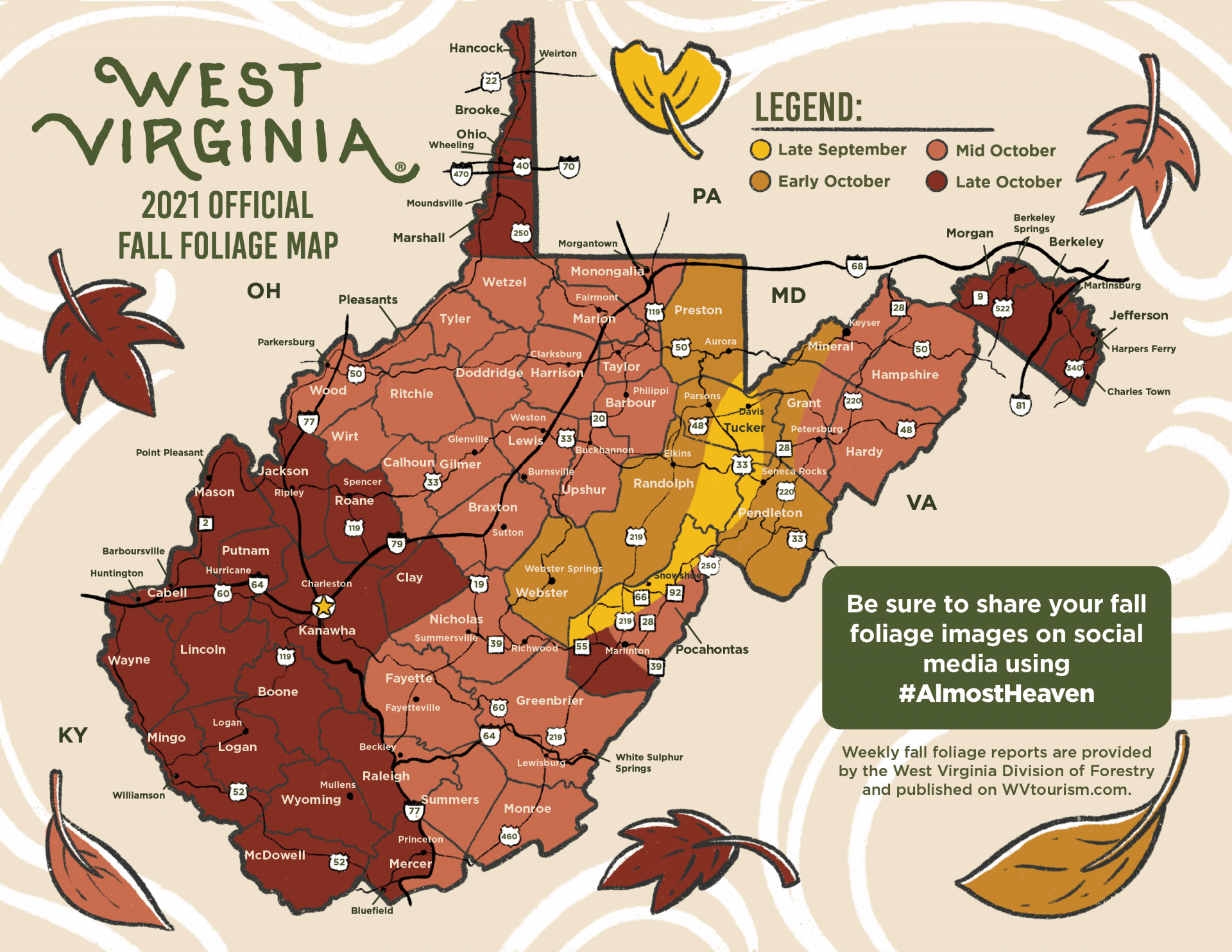 West Virginia Fall Road Trip 3 Day Itinerary West Virginia Fall