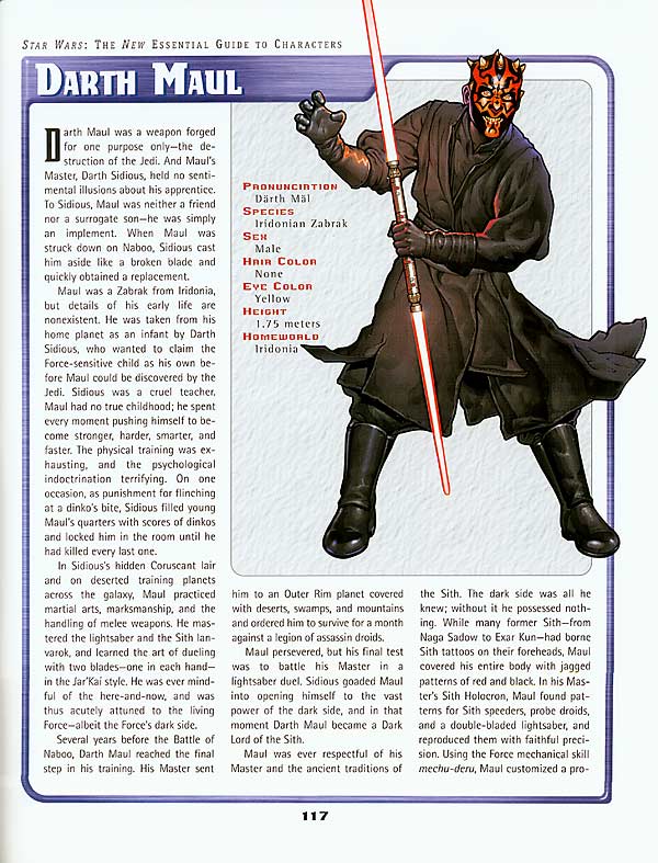 Where Was It First Said That Darth Maul Had Sith Tattoos R Starwarseu