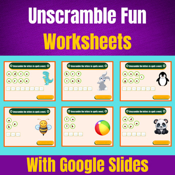 Word Jumble Challenge Unscramble Fun Worksheets By Studysage Shop