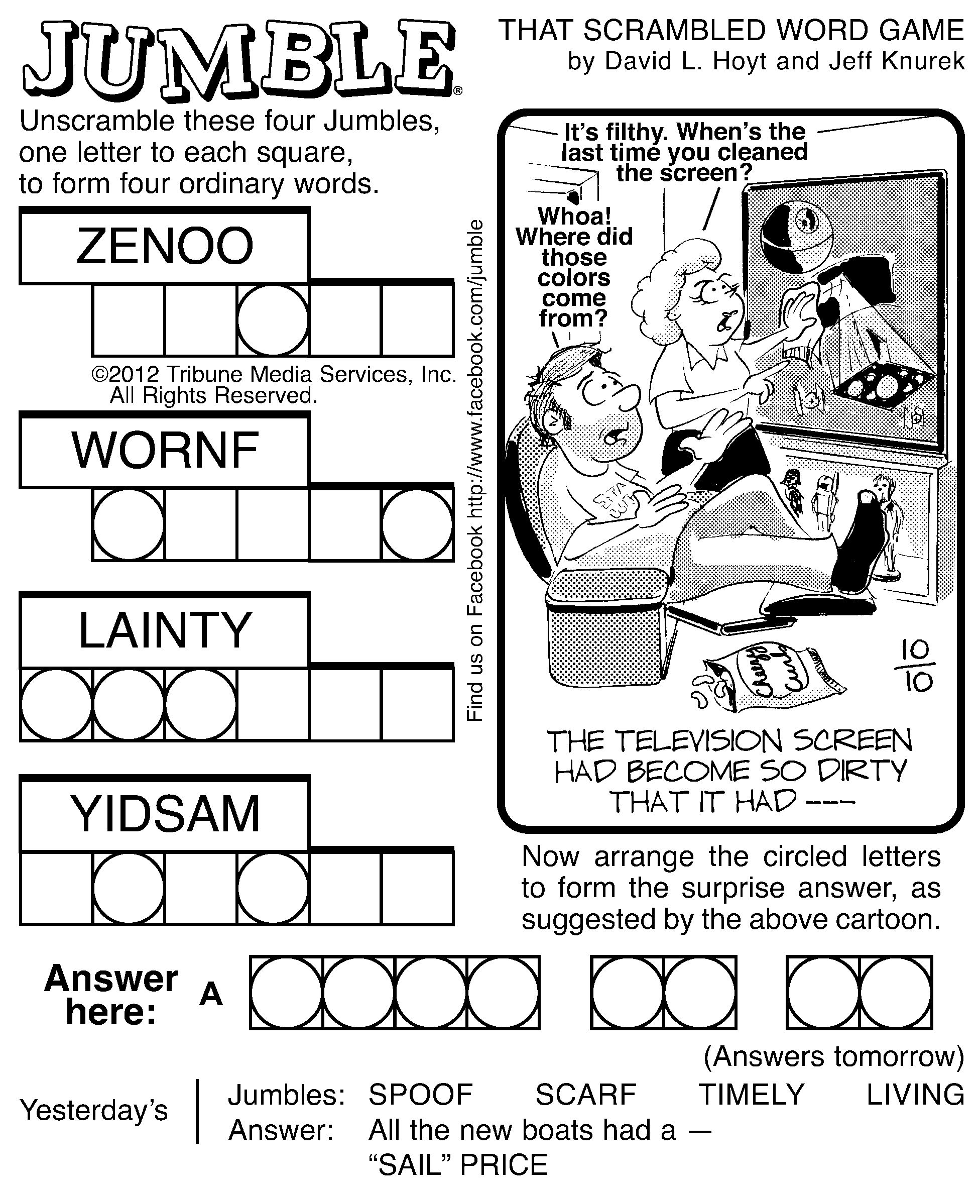 Word Jumble Today In 2021 Daily Jumble Jumble Puzzle Jumbled