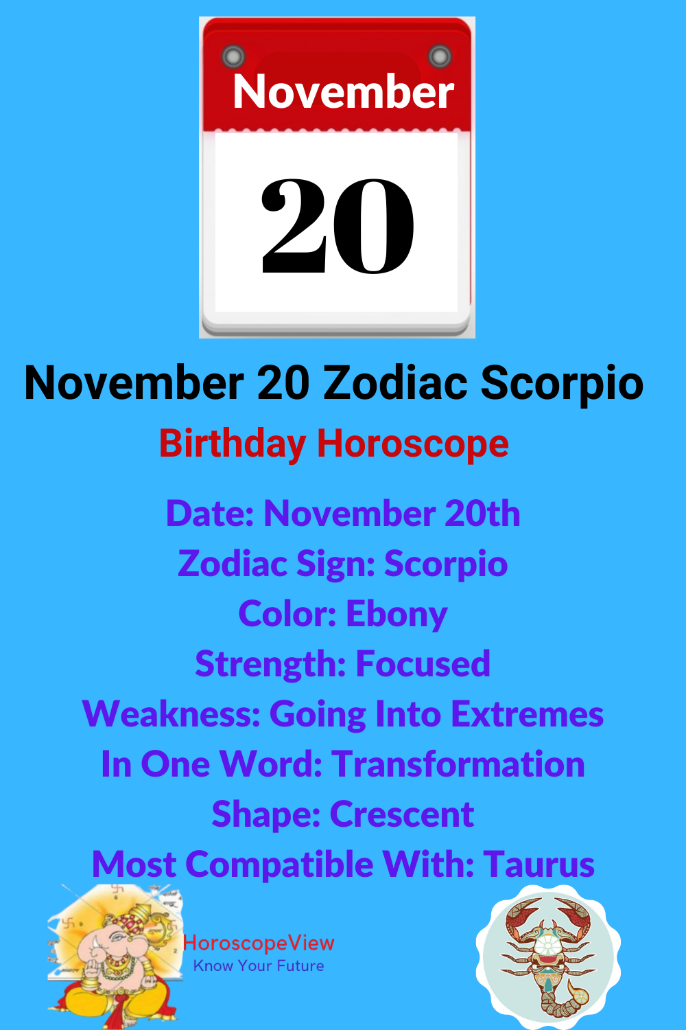 Zodiac Sign Of November 20